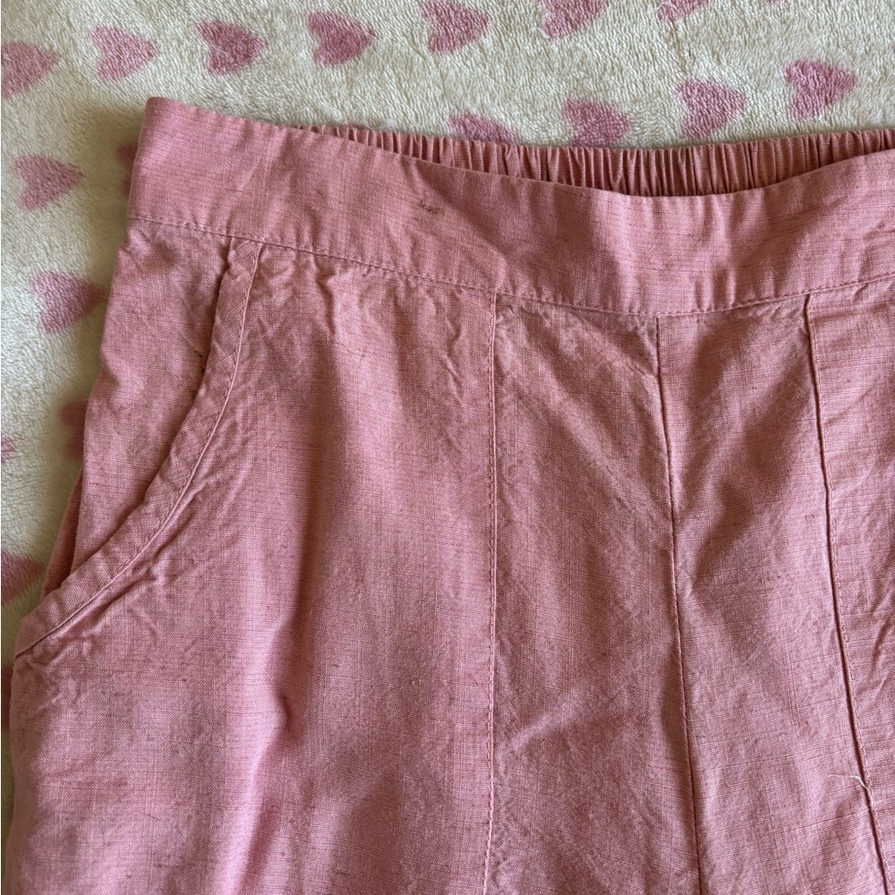 Pink Linen Skirt